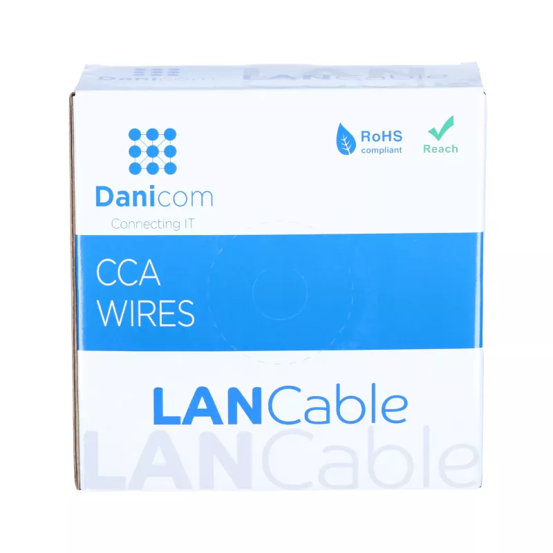Cavo DSIT CAT6 S/FTP 50m in bobina grigio CCA (DC-SFTP6CCA50-GRY)