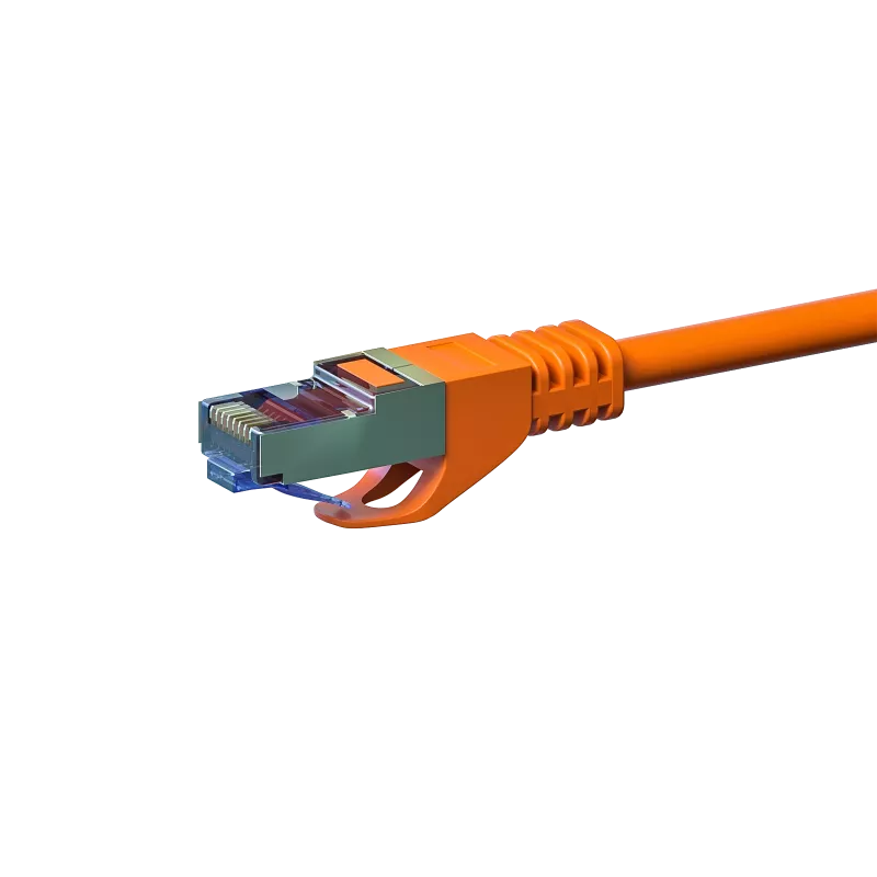 Cavo patch DSIT CAT 6a S/FTP LSOH, 7,5 m, arancione, 10 Gbit/s, 500 MHz, RJ45