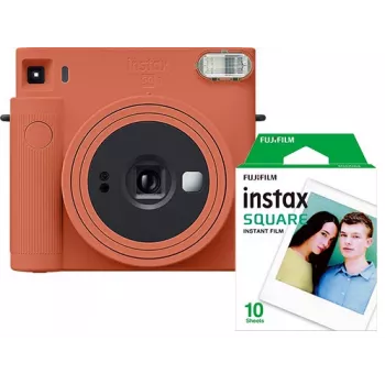 Fujifilm Instax Square SQ1 fotocamera istantanea, arancione terracotta, con pellicola (70100148679)