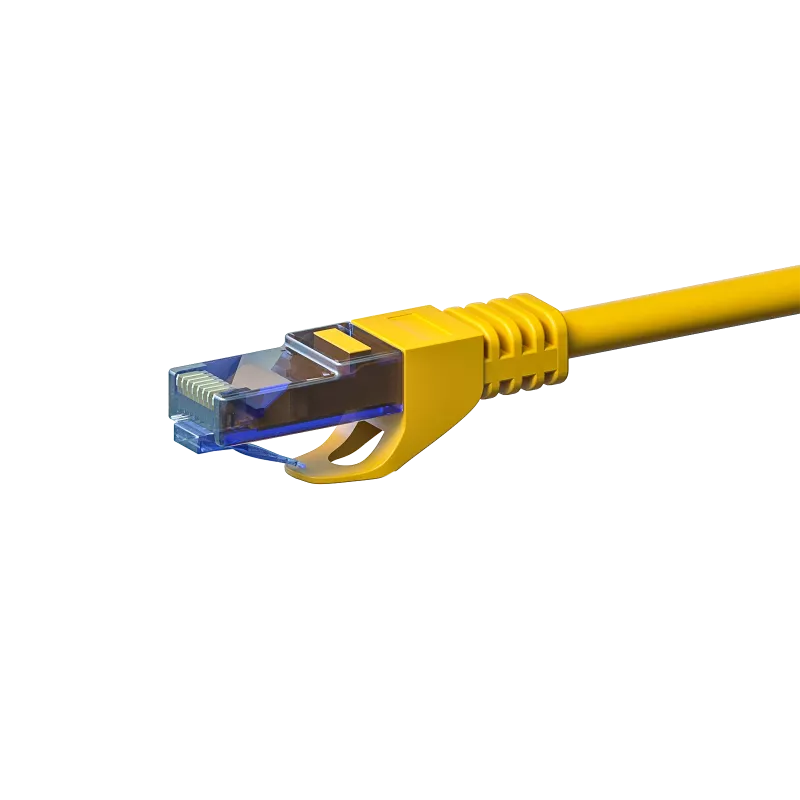 Cavo patch di rete DSIT CAT6a U/UTP 100% rame, 0,5 m, giallo, RJ45, 10GbE, 500MHz