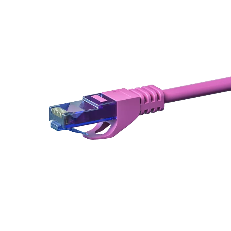 Cavo di rete DSIT CAT6a 100% rame - U/UTP - 10 metri - rosa (DC-U6A9-100)