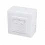 Presa a parete DSIT Cat.6/Class E schermata, doppio RJ45, bianco (DC-Wall-Out-STP6-W)