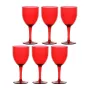 ROSE&TULIPANI FIABA set di 6 bicchieri da vino in acrilico 400 ml, rosso