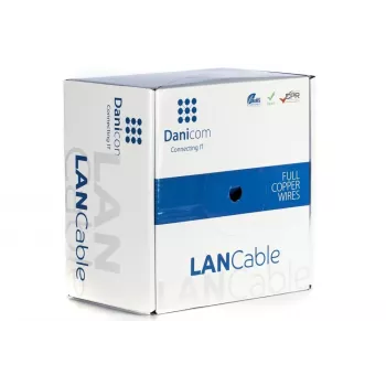DSIT DANICOM DC-UTP6A-100S-DCA cavo a conduttore massiccio CAT6A U/UTP, 100 m, LSZH (Dca)