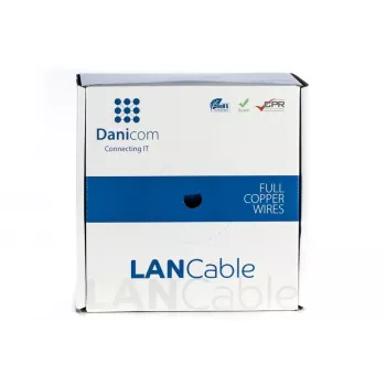 DSIT DANICOM DC-UTP6A-100S-DCA cavo a conduttore massiccio CAT6A U/UTP, 100 m, LSZH (Dca)