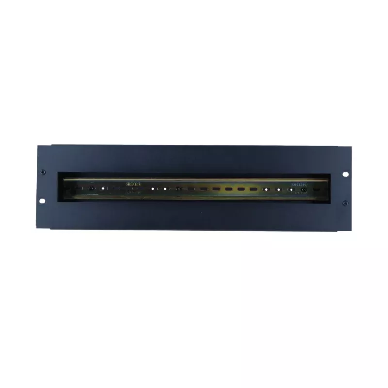 DSIT DS-DIN-4 quadro elettrico a barra DIN 3U 19 pollici con doppia barra, acciaio nero