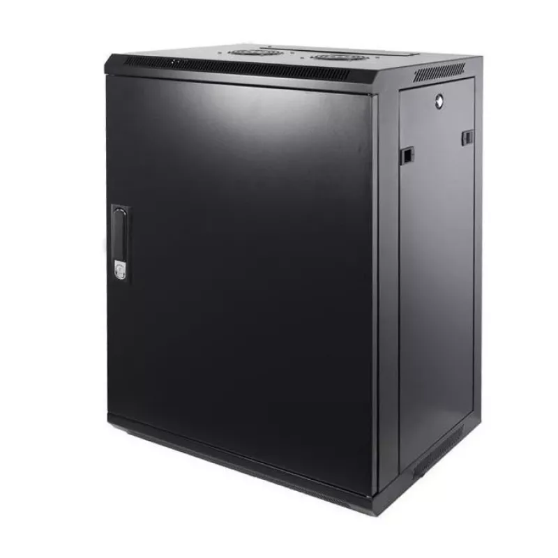 DSIT armadio rack a parete 15U con porta in metallo 600x600x770mm nero
