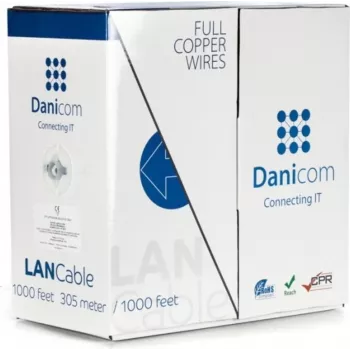 DSIT DANICOM CAT6 UTP cavo a conduttore pieno 305m - LSZH (B2ca) - DC-UTP6-305S-B2CA