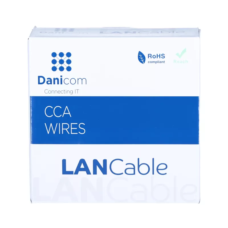 DSIT CAT5e F/UTP rotolo 50m cavo di rete Solid Core CCA Grigio (DC-FTP5CCA50S-GRY)
