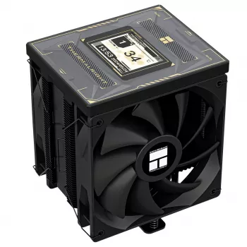 Thermalright Burst Assassin 120 Vision Black ARGB Dissipatore ad aria per CPU con display TFT-LCD, 6 heatpipe, 220W TDP, ventola PWM da 120mm, Intel LGA1700/1200/115X/2011/2066, AMD AM5/AM4