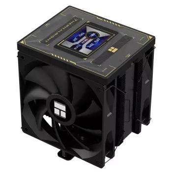 Thermalright Burst Assassin 120 Vision Black ARGB Dissipatore ad aria per CPU con display TFT-LCD, 6 heatpipe, 220W TDP, ventola PWM da 120mm, Intel LGA1700/1200/115X/2011/2066, AMD AM5/AM4