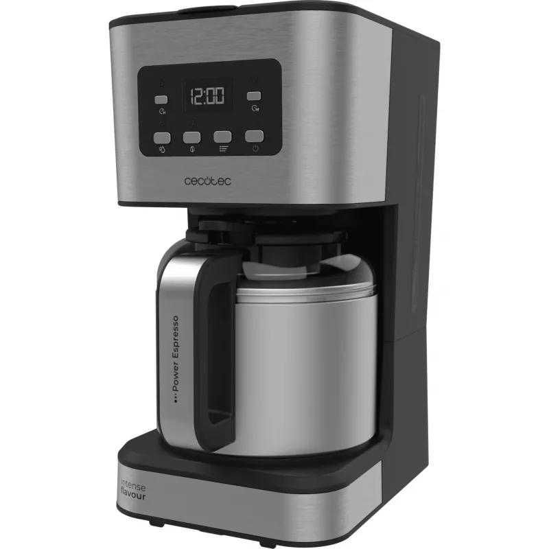 Cecotec Coffee 66 Drop & Thermo Time macchina per caffè filtro, caraffa termica 1,2 l, 950 W, Acciaio inox/Nero