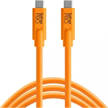 Tether Tools CUC03-ORG cavo USB-C a USB-C 15ft Arancione alta visibilità