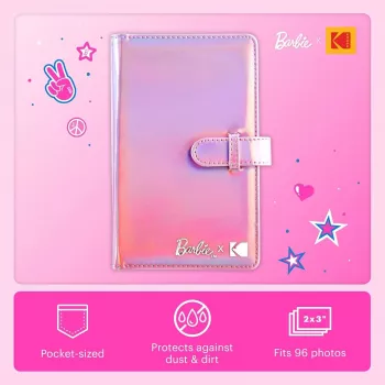 Kodak x Barbie Mini-Fotoalbum per 96 foto 2x3 inch, 16 pagine, rosa (RODB2X3AC)