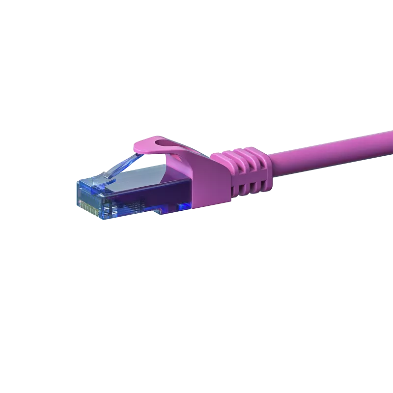 DSIT CAT6a cavo di rete 100% rame - U/UTP - 1 metro - rosa (DC-U6A9-010)