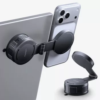 SPIGEN MFT35-1 OneTap Pro supporto magnetico MagSafe per auto per cruscotto, parabrezza e schermo, nero