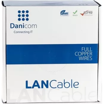 DSIT DANICOM CAT5e UTP cavo di rete solid core 100m LSZH Dca in bobina