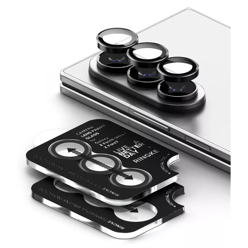 Ringke cornice fotocamera confezione da 2 per Samsung Galaxy Z Fold 7 / 8 Ultra - Ultra Black