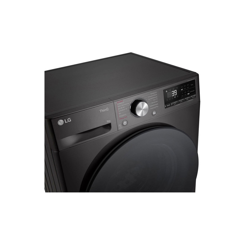 LG F2V7SLIM9B Slim-Fit lavatrice 9kg con AI DD e vapore - bianco