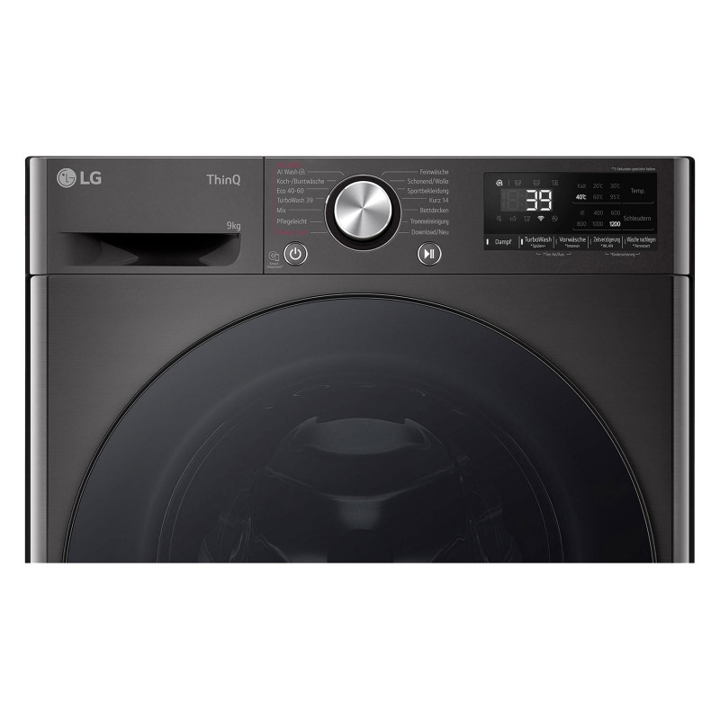 LG F2V7SLIM9B Slim-Fit lavatrice 9kg con AI DD e vapore - bianco