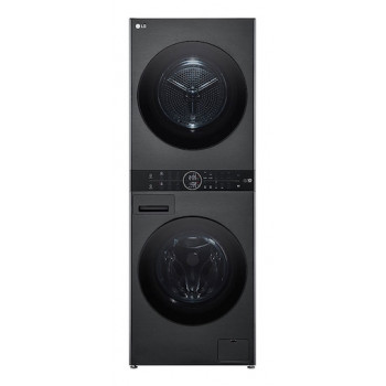 LG ELECTRONICS WashTower WT1210BBF (WiFi) 12kg/10kg lavatrice-asciugatrice combinata con AI DD™, Steam+ e ezDispense™ - Black Steel
