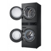 LG ELECTRONICS WashTower WT1210BBF (WiFi) 12kg/10kg lavatrice-asciugatrice combinata con AI DD™, Steam+ e ezDispense™ - Black Steel