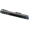 DSIT DS-8PDU-CH-SPO ciabatta 8 prese svizzere con protezione da sovratensione e sovraccarico, cavo 1,8 m, nero
