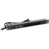 DSIT DS-8PDU-CH-SPO ciabatta 8 prese svizzere con protezione da sovratensione e sovraccarico, cavo 1,8 m, nero