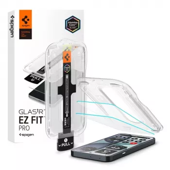 Spigen GLAS.tR EZ Fit Pro AC HD pellicola protettiva in vetro temperato per Nothing Phone (4a), confezione da 2, trasparente