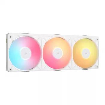 CORSAIR iCUE LINK RX360 II Unified Frame RGB bianco ventole PWM 120mm confezione da tre