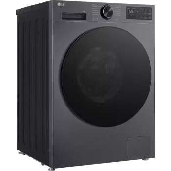 LG F4WX701YB lavatrice a carica frontale 10,5 kg con AI DD, vapore, Wi-Fi - Black Steel