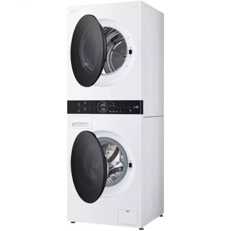 LG WashTower WT1210WWF lavasciuga 12kg con Wi-Fi e pompa di calore, bianco