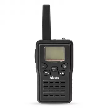 Alecto FR200BK Set walkie-talkie confezione da 2, portata 10 km, PMR446, Nero
