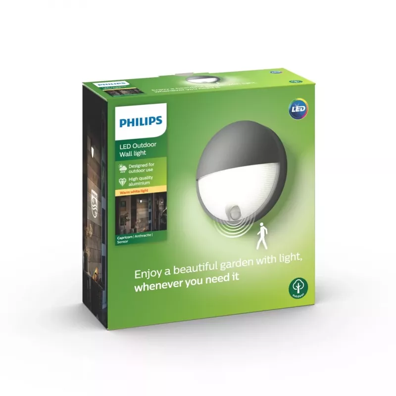 Philips Lampada da esterno Capricorn 1x6,5W LED Applique Antracite IP44