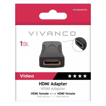 Vivanco VVVHDMIADFFG adattatore accoppiatore HDMI femmina-femmina 4K 60Hz 18Gbps nero