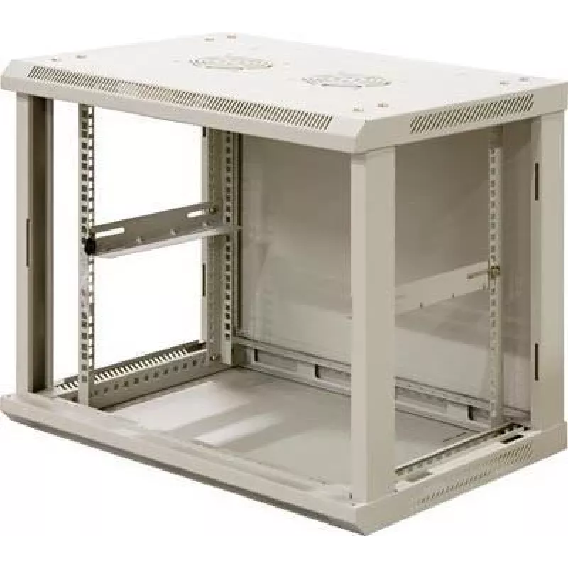 DSIT armadio rack server 9U da parete con porta in vetro, bianco, 600x450x500 mm
