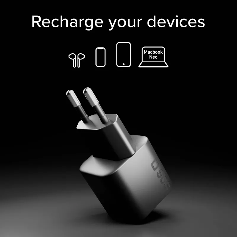 SBS caricabatterie da parete USB-C PD 20W nero