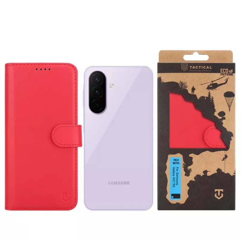 Tactical Book Cover Field Notes Galaxy A27 5G rosso