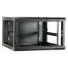 DSIT armadio rack server 6U da parete con porta in vetro, 600 x 600 x 368 mm, nero