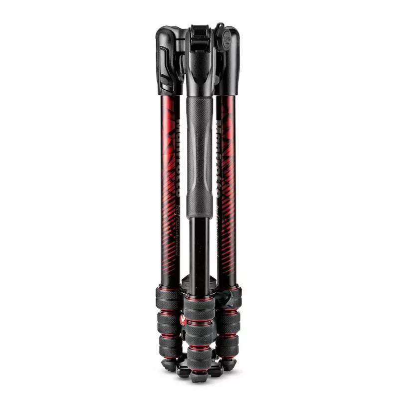 Manfrotto MKBFRTA4RD-BH Befree treppiede da viaggio in alluminio 4 sezioni con testa a sfera, rosso