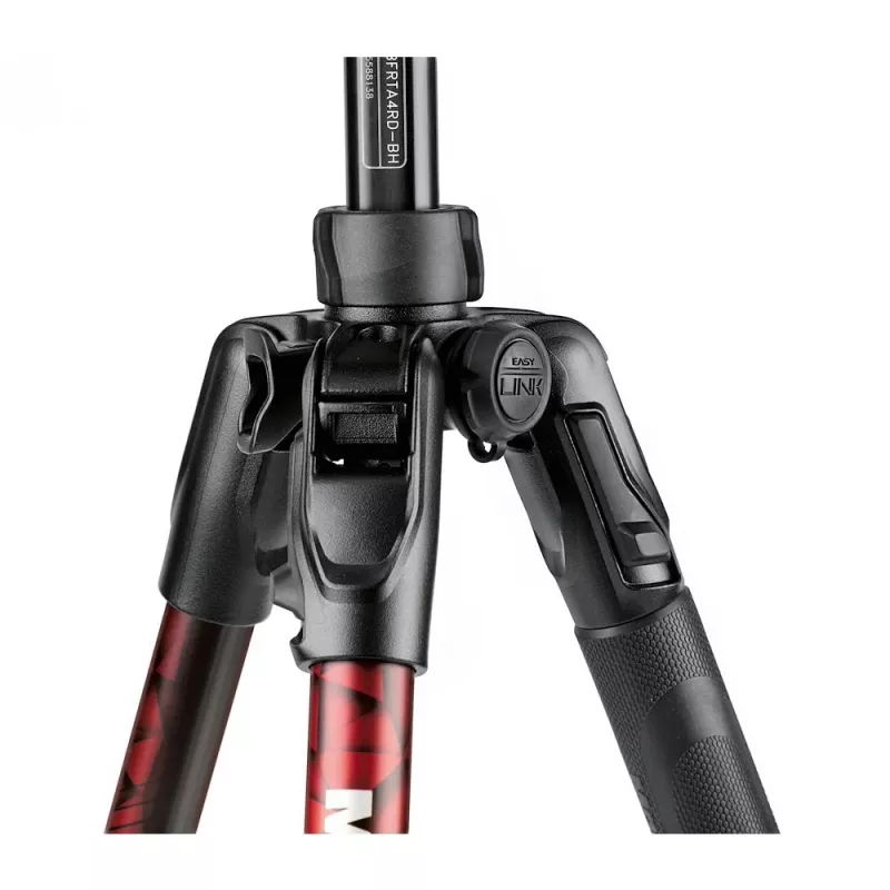 Manfrotto MKBFRTA4RD-BH Befree treppiede da viaggio in alluminio 4 sezioni con testa a sfera, rosso