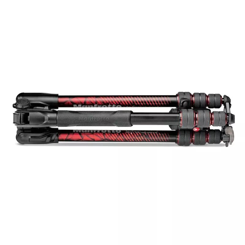 Manfrotto MKBFRTA4RD-BH Befree treppiede da viaggio in alluminio 4 sezioni con testa a sfera, rosso