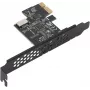 GEMBIRD UPC-U3 scheda PCI-Express USB 3.2 Gen 1, 2x Type-A, alimentazione SATA, chipset ASMedia