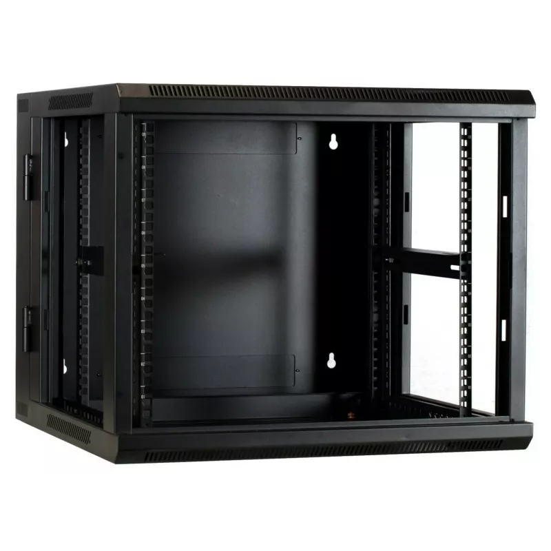 Armadio server reversibile a parete DSIT DS6609-DOUBLE con porta in vetro, larghezza 600 mm