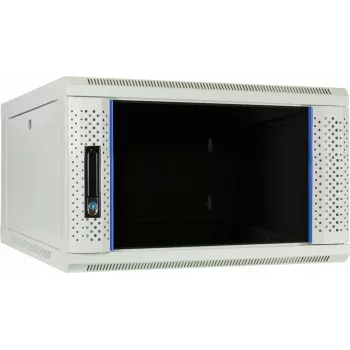 DSIT armadio server a parete 6U con porta in vetro, bianco, 600x600x368 mm