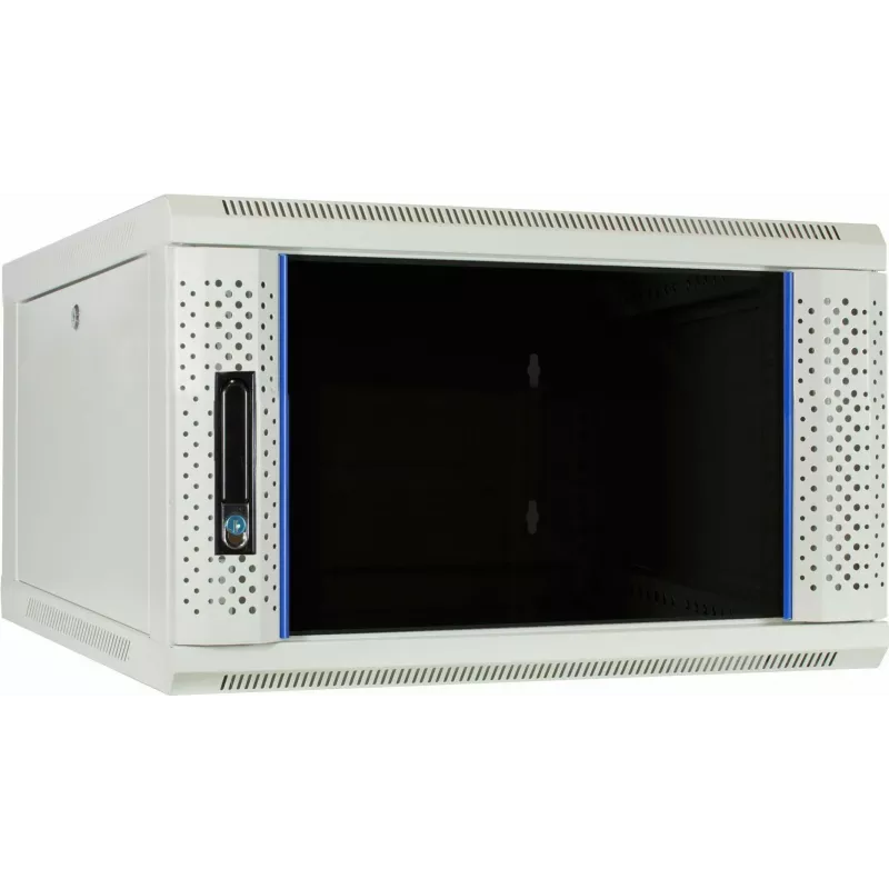 DSIT armadio server a parete 6U con porta in vetro, bianco, 600x600x368 mm