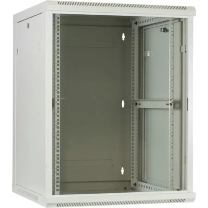 DSIT armadio server a parete 6U con porta in vetro, bianco, 600x600x368 mm