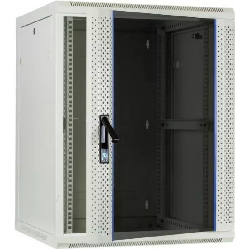 DSIT armadio server a parete 6U con porta in vetro, bianco, 600x600x368 mm