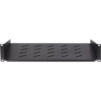 DSIT ripiano fisso 2U per armadi a parete profondità 450 mm, profondità 350 mm, nero