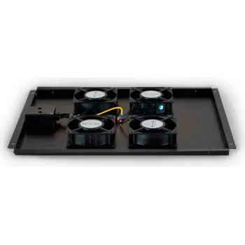 DSIT DS-FT80 unità di raffreddamento rack server 4 ventole con termostato per armadi profondità 800 mm, 1U, 230V, nero